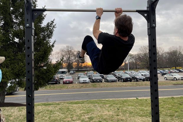 Matthew Cox took the Army’s new combat fitness test (ACFT) at Ft. Myer