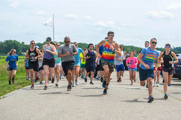 Runners participate in Pride Month 5k.