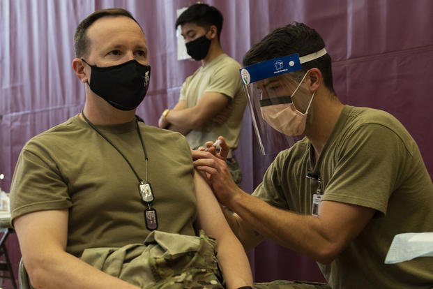 Airman is vaccinated.