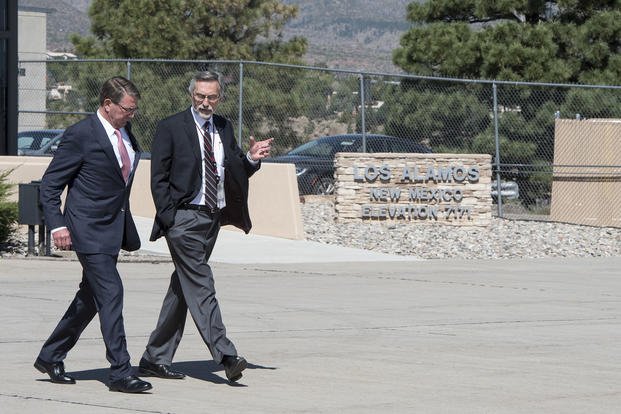 Defense secretary visits Los Alamos.
