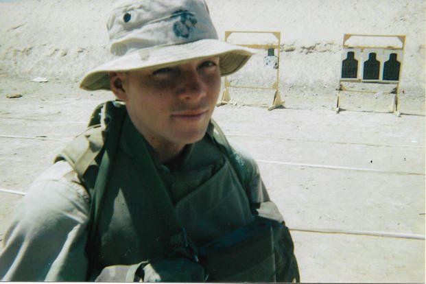Steve Wahle’s 21st birthday at a range outside Kandahar, Afghanistan, in 2004.