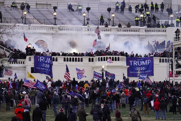 Insurrectionists loyal to President Donald Trump, storm the Capitol.
