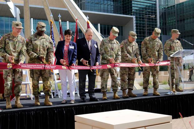 Dedication ceremony of William Beaumont Army Medical Center at Fort Bliss.