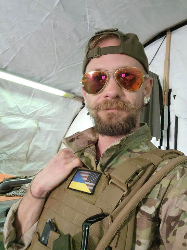 Eddy Etue, an American who left home for Ukraine to help in the fight against Russia
