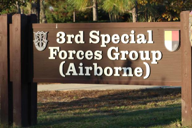 3rd Special Forces Group sign at Fort Bragg.
