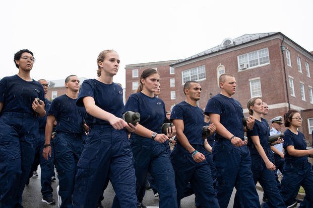 Coast Guard Academy welcomes 302 young women and men to the Class of 2026 for Day One