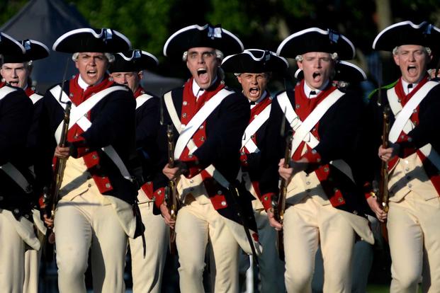 Commander-in-Chief's Guard soldiers with the 3rd U.S. Infantry Regiment.