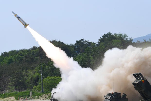 missile is fired during a joint training between U.S. and South Korea