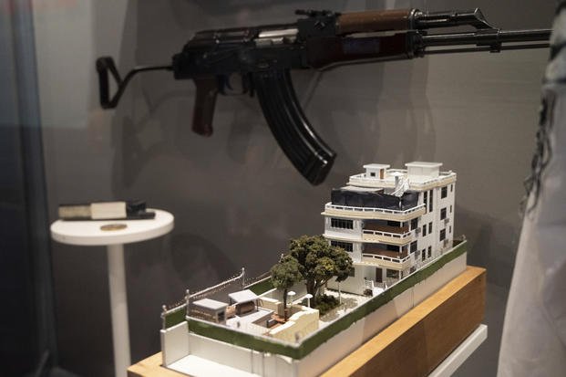 A model of the house where a counterterrorism operation killed al-Qaida's leader Ayman al-Zawahri.