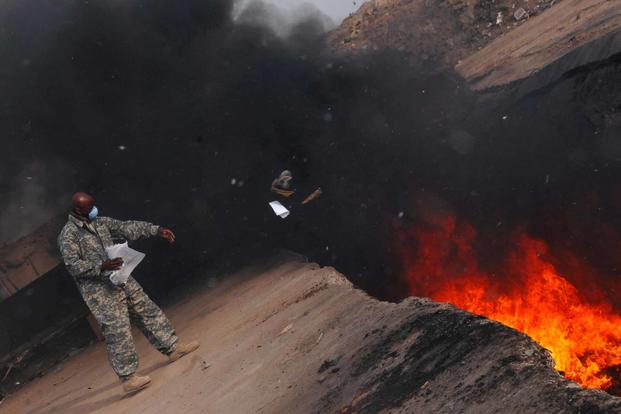 Burn pit in Balad, Iraq.