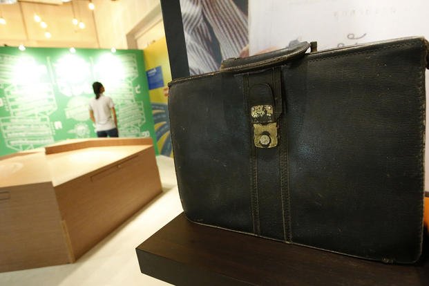 A salesperson's briefcase