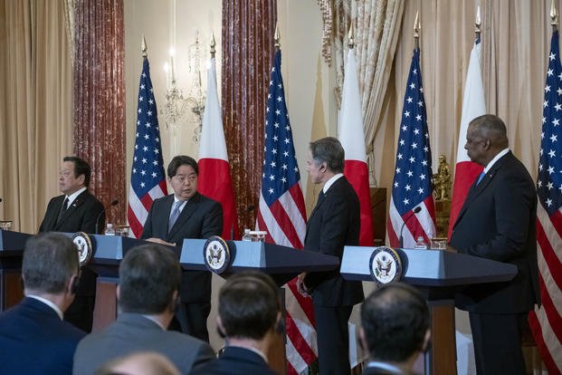 news conference at the State Department