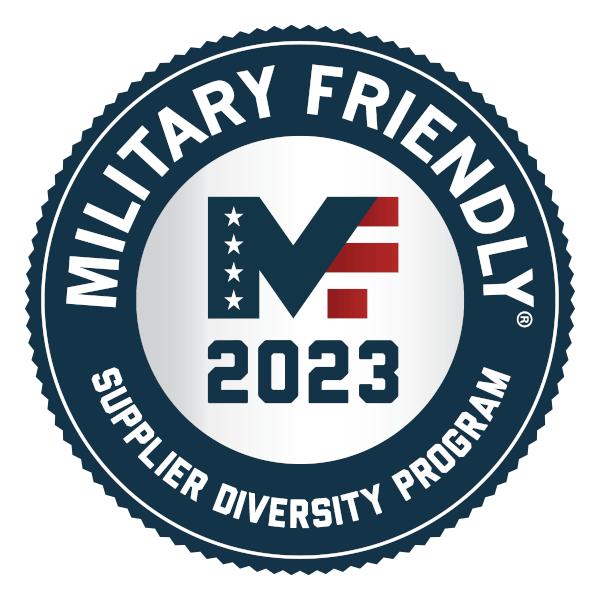 Military-Friendly Employer. 2023 Supplier Diversity Program badge