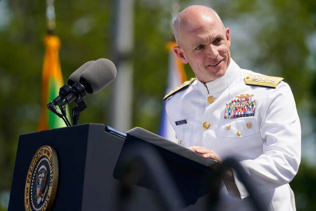Rear Adm. William Kelly, Superintendent of the Coast Guard Academy.