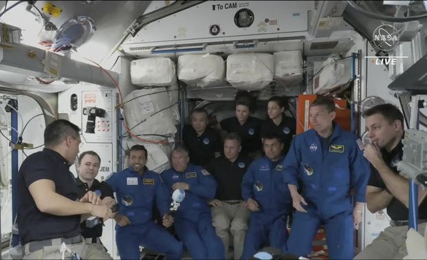 welcoming ceremony, on the International Space Station