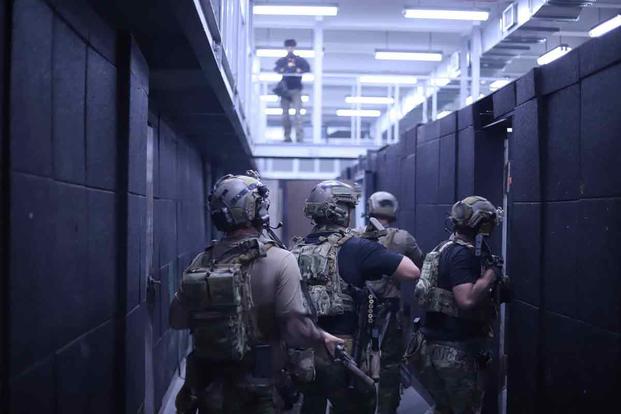 Green Berets conduct combat training in the Republic of Korea.