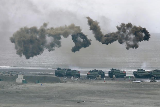 Taiwan's military holds drills.