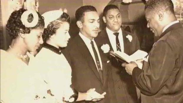 Fred McGee and wife Cornell's marriage ceremony