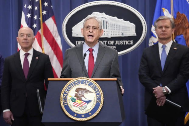 news conference at the Department of Justice