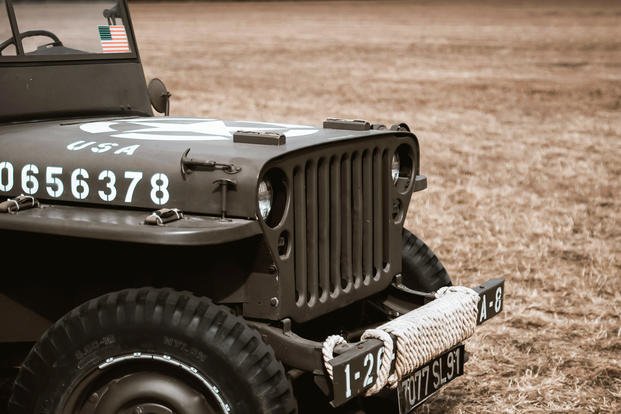 When the Willys MB’s windshield folds down, it rests on two blocks of wood; that’s 'military grade' at its finest. 