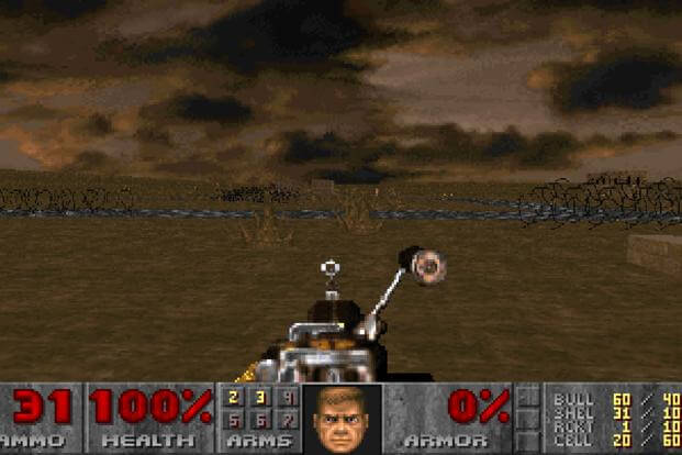The Marine Doom mod was an early attempt at using video games for military training. The modified game is still available for download today.