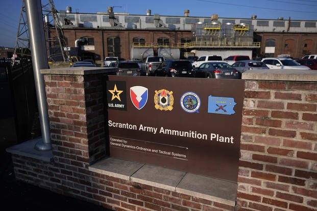 The Scranton Army Ammunition Plant is seen before a tour of the manufacturing process