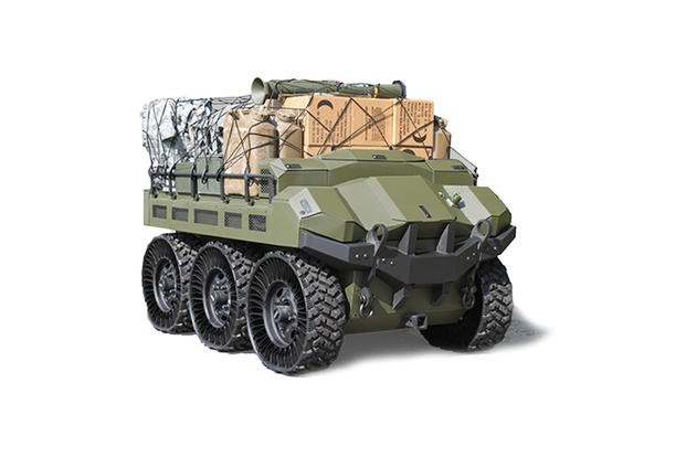 The foundation for the WOLF-X is already in production as the base Wolf, a robotic load-carrying vehicle. 