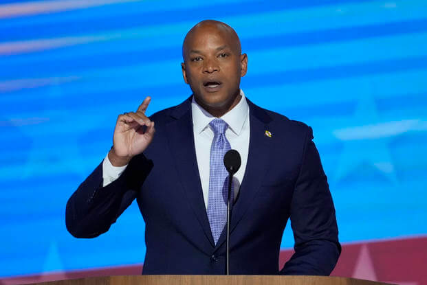 Maryland Gov. Wes Moore speaks during the Democratic National Convention