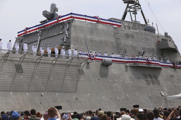 Commissioning ceremony for the USS Manchester