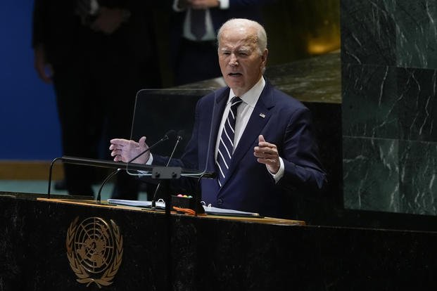 President Joe Biden addresses the United Nations General Assembly