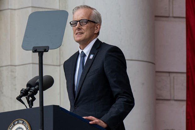 Secretary of Veterans Affairs Denis McDonough speaks