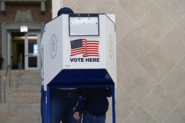 Voters cast their ballots for the 2024 US presidential election