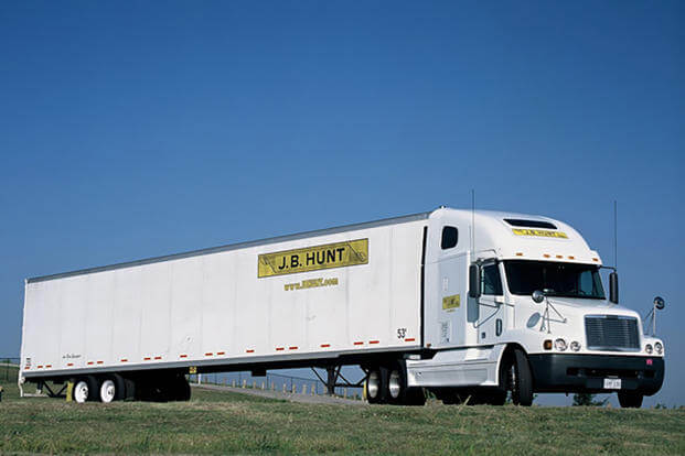 J.B. Hunt Transportation truck.