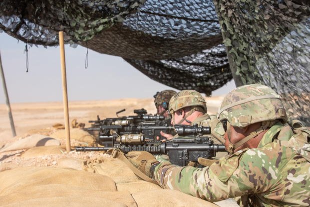 U.S. Army soldiers at Al-Tanf Garrison, Syria