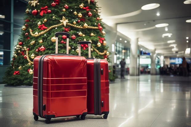 holiday travel suitcases