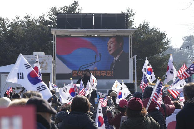 A picture of impeached South Korean President Yoon Suk Yeol