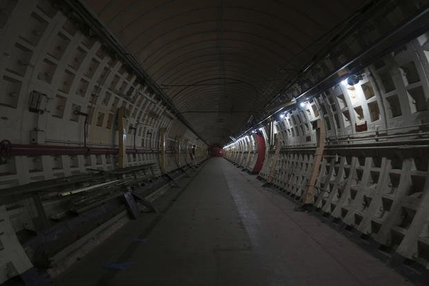 A general view of one of the tunnels during a press tour London.