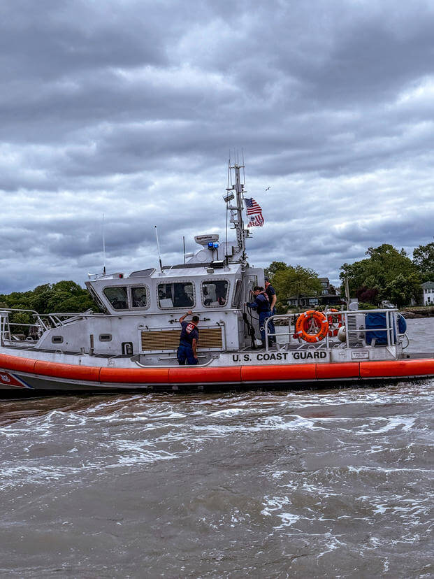 Coast Guard responds to a plane crash in the Long Island Sound