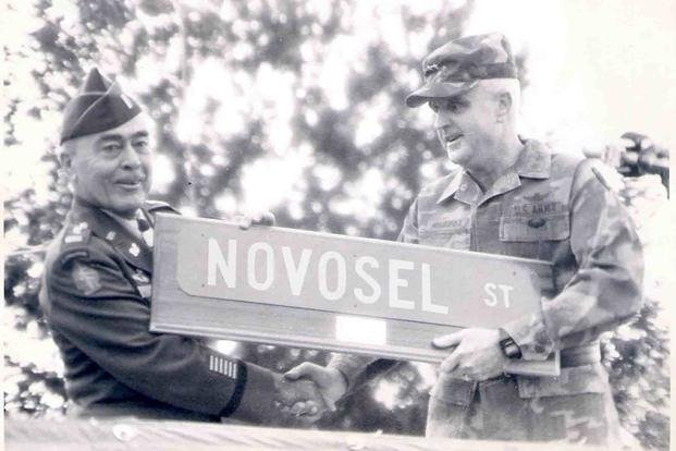 Chief Warrant Officer Michael J. Novosel (left) served in World War II, Korea and Vietnam during his decades-long career in the Army.