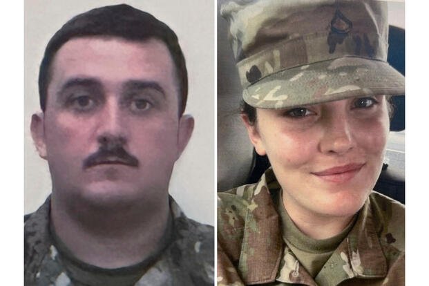 Staff Sgt. Andrew Wolfe and Specialist Sarah Beckstrom