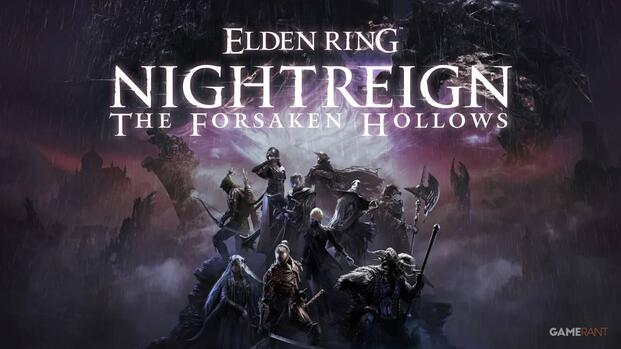 Elden Ring Nightreign The Forsaken Hollows key art with mockup logo