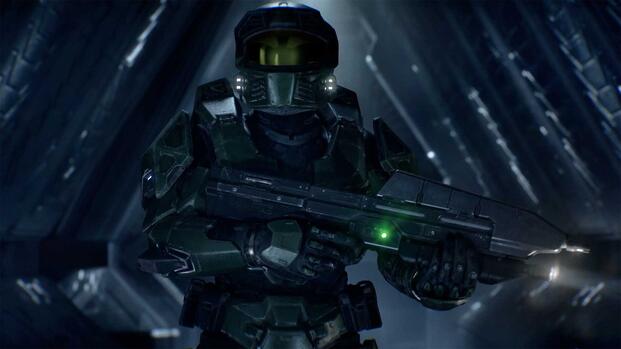 Master Chief facing front in Halo Campaign Evolved