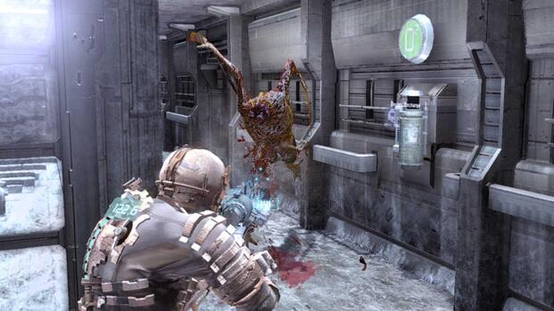 Shooting enemies in Dead Space (2008)
