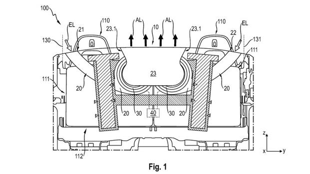 Porsche Wind Deflector Patent drawing