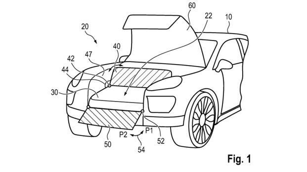 Porsche Frunk Patent Diagram front