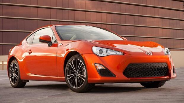 2013 Scion FR-S Orange Front Angled View
