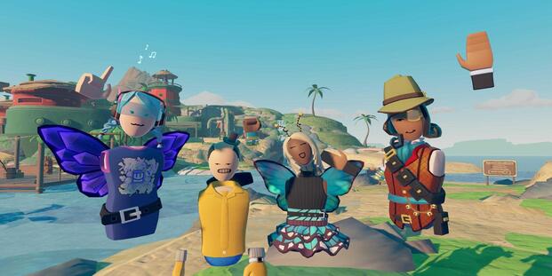 A suqad of four friends in Rec Room-1