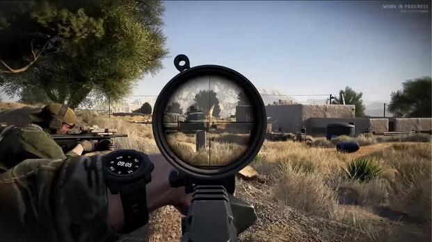 True FPS simulation means arms are also visible while scoping in Ground Branch