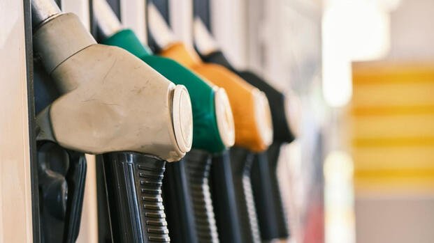 Stock Image of Gas Pump Nozzles