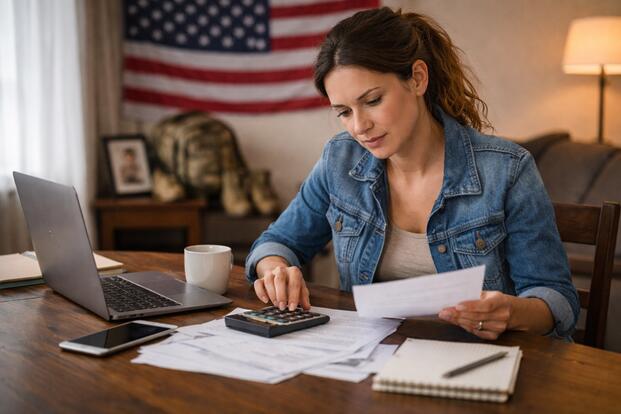 military spouse paying bills